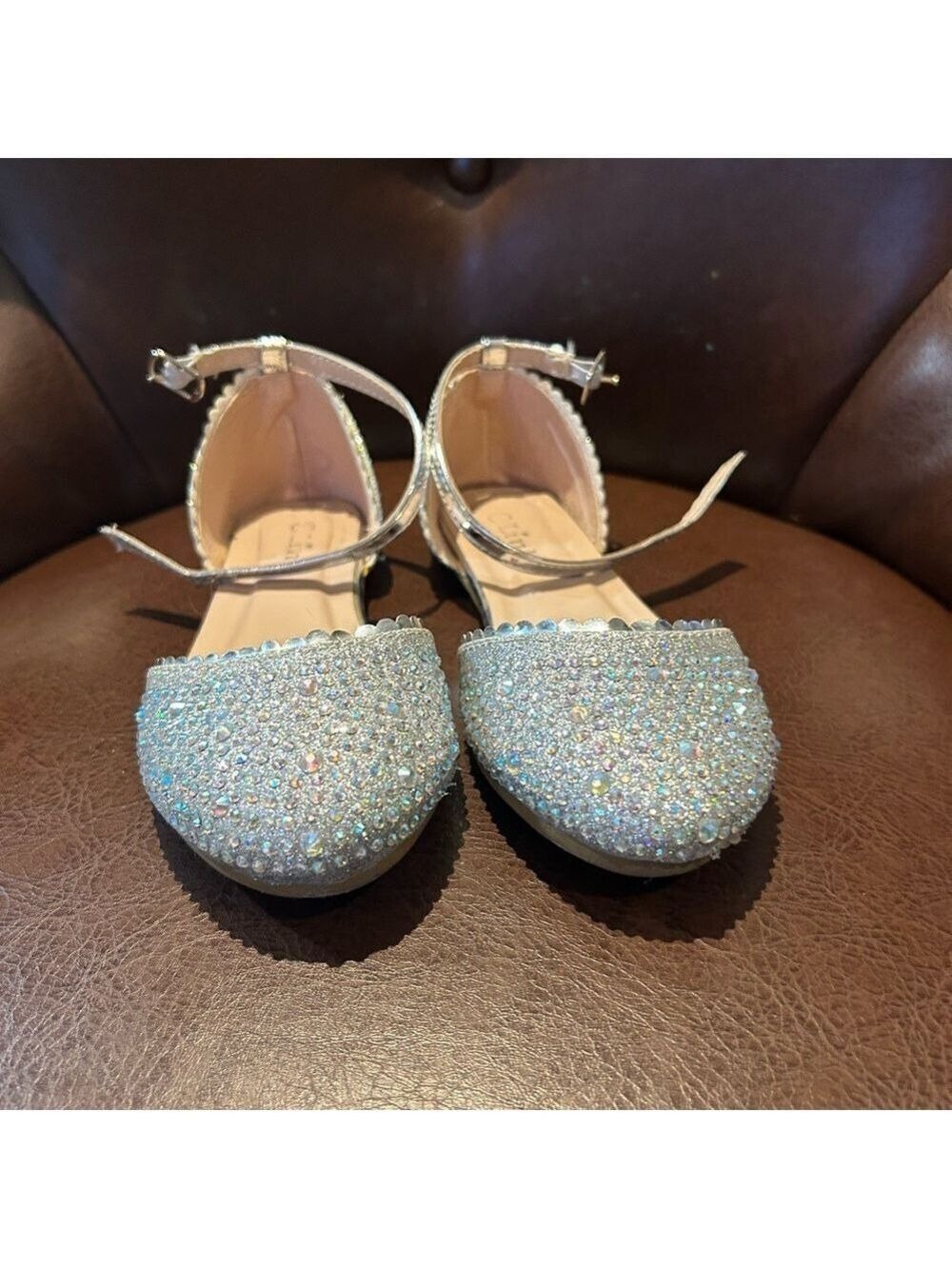 Sparkling Silver and Rhinestones girl  Shoes